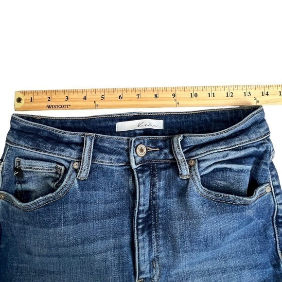 Kancan Womens Medium Wash‎ High Rise Distressed Seam Detail Skinny Jeans Size 28 - Picture 5 of 8